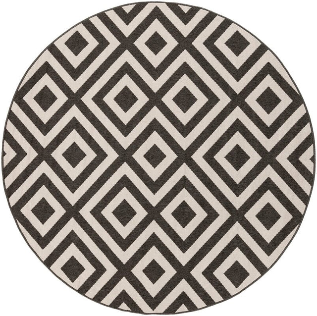 Surya Alfresco Alf-9639 Black / Beige Rugs.