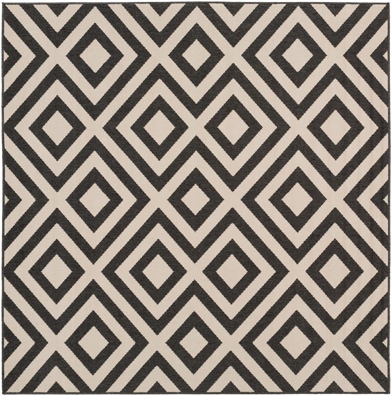 Surya Alfresco Alf-9639 Black / Beige Rugs.
