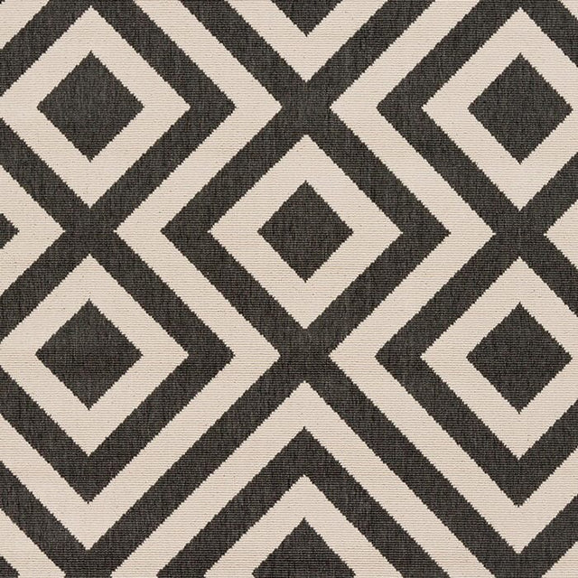 Surya Alfresco Alf-9639 Black / Beige Rugs.