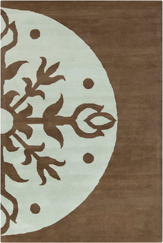 Chandra Allie All62 Brown / Blue Area Rug