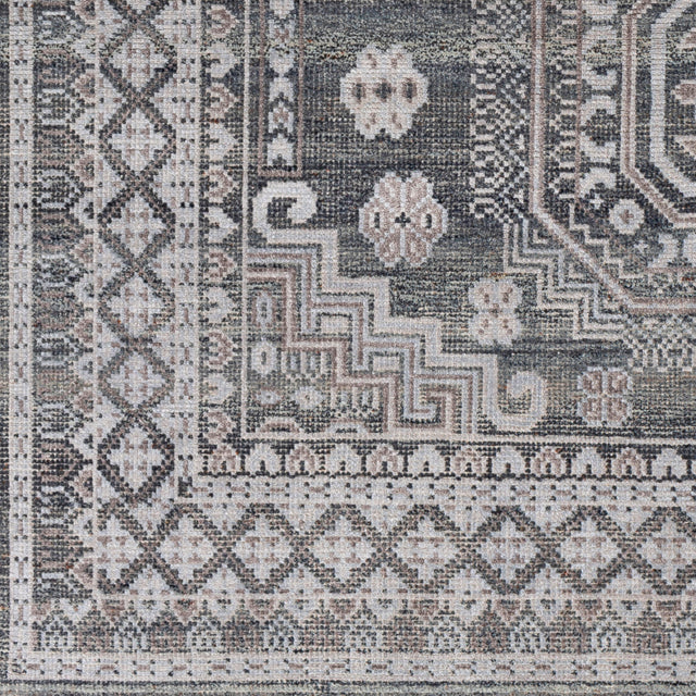 Surya Almeria Alm-2300 Charcoal, Medium Gray, Beige, Pale Blue Rugs.
