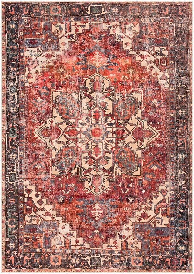 Surya Amelie Aml-2308 Rust, Dark Green, Butter, Denim Rugs.