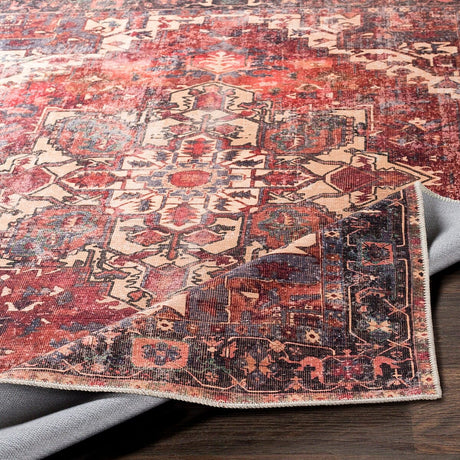 Surya Amelie Aml-2308 Rust, Dark Green, Butter, Denim Rugs.