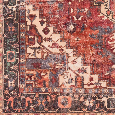 Surya Amelie Aml-2308 Rust, Dark Green, Butter, Denim Rugs.