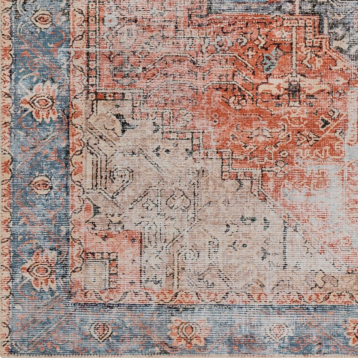 Surya Amelie Aml-2309 Rose, Denim, Butter, Beige Rugs.