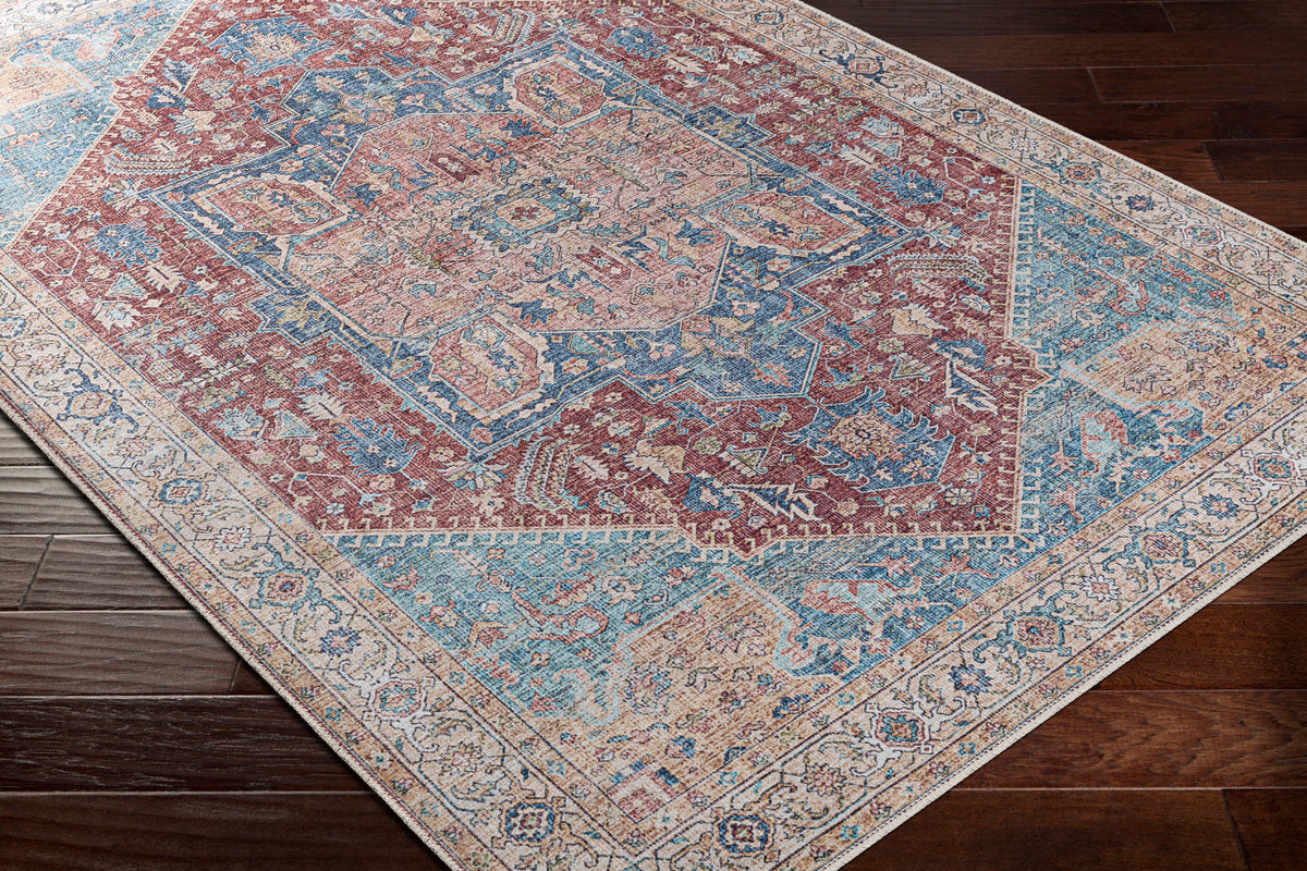 Surya Amelie Aml-2310 Burnt Orange, Beige, Bright Blue, Navy Rugs.