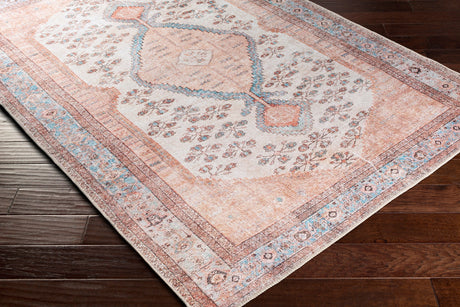 Surya Amelie Aml-2326 Blush, Ivory, Aqua, Peach Rugs.