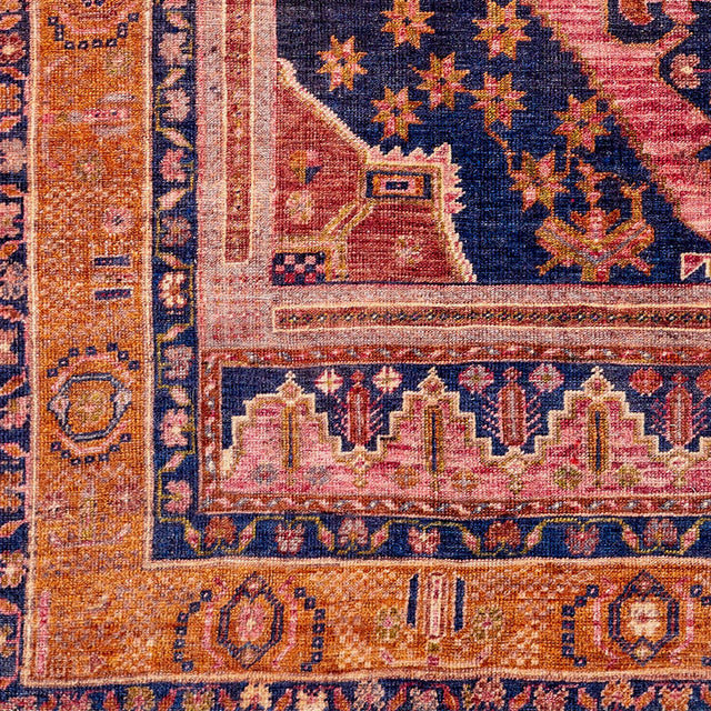 Surya Amelie Aml-2347 Dark Blue, Bright Pink, Burnt Orange, Wheat Rugs.