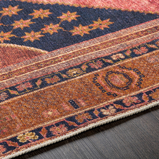 Surya Amelie Aml-2347 Dark Blue, Bright Pink, Burnt Orange, Wheat Rugs.