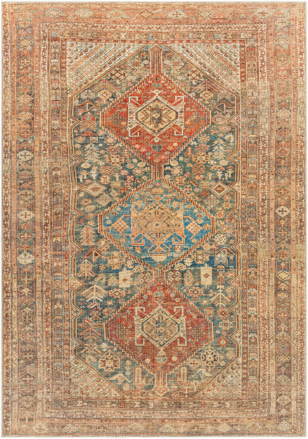 Surya Machine Washable Amelie Aml-2354 Orange Rug.