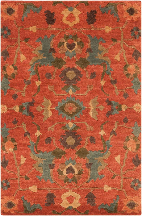 Surya Anastacia Ana-8411 Burnt Sienna / Cameo Blue Rugs.