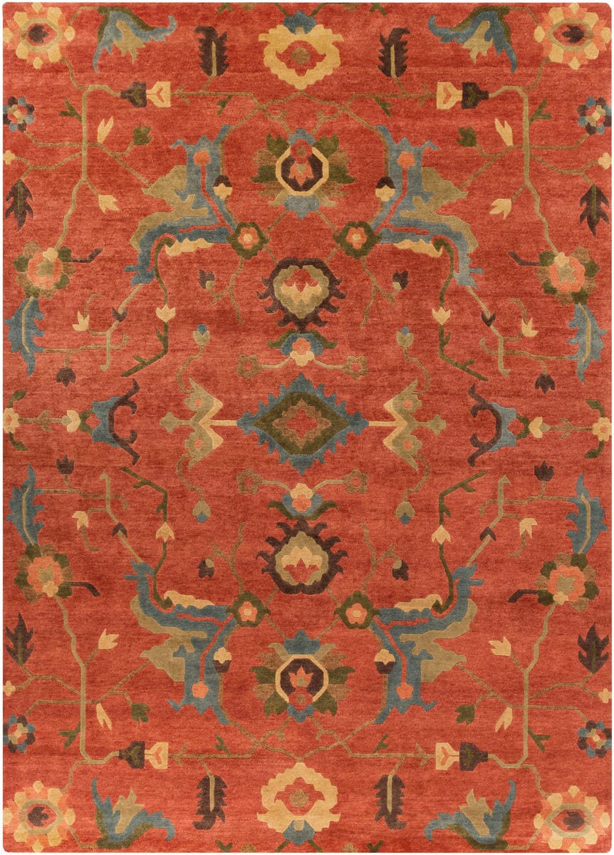 Surya Anastacia Ana-8411 Burnt Sienna / Cameo Blue Rugs.