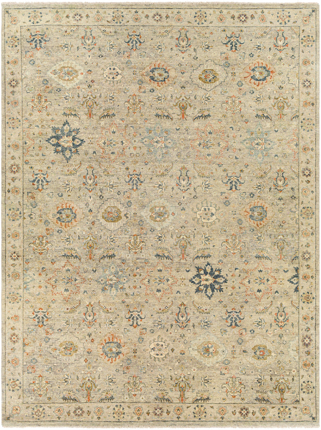 Surya Anatolia Any-2305 Dark Blue, Burnt Orange, Taupe, Dark Brown Rugs.