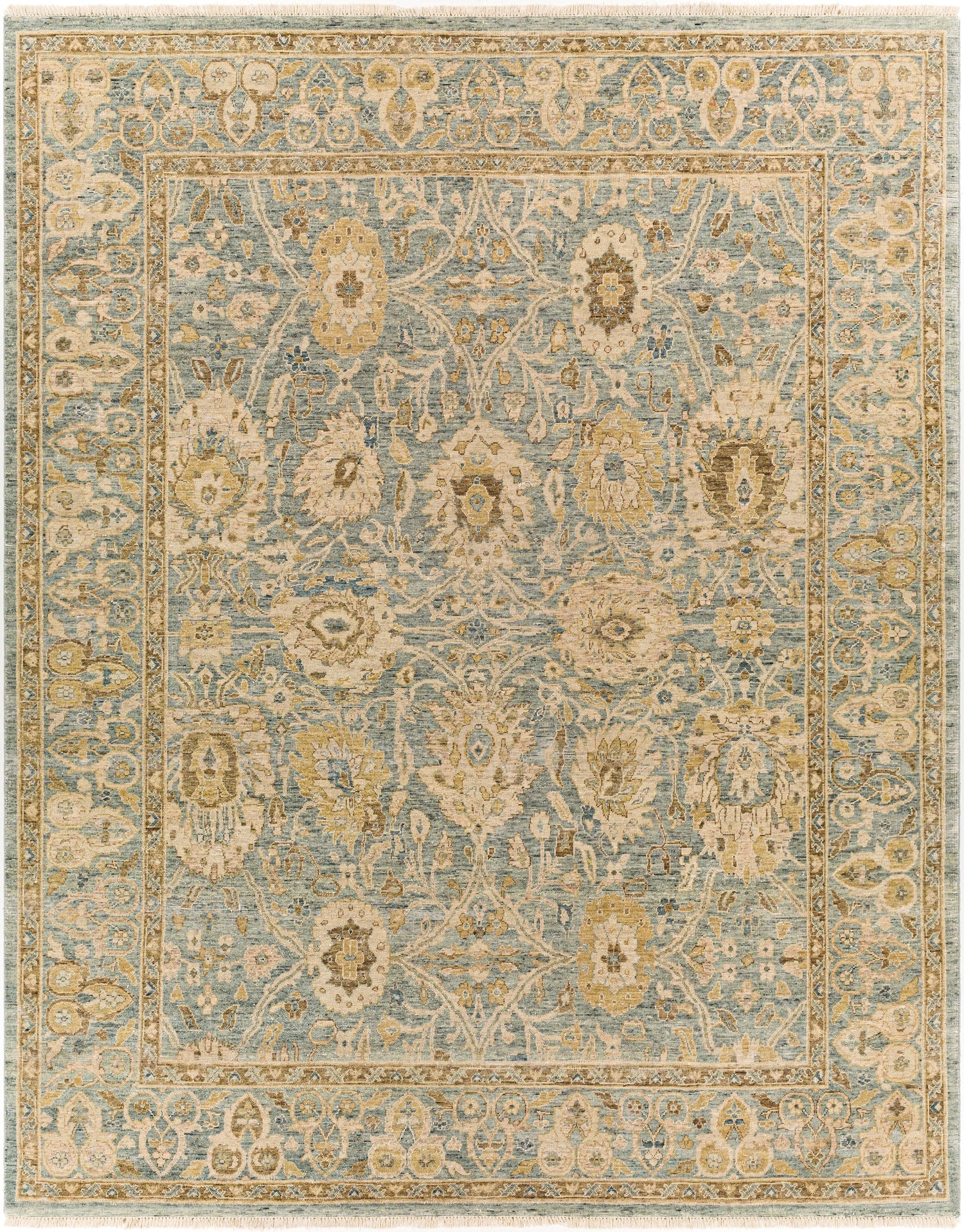 Surya Anatolia Any-2307 Sage, Dark Brown, Tan, Beige Rugs.