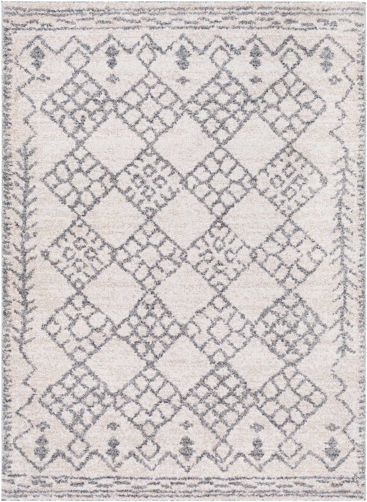 Surya Andorra Ard-2307 Medium Gray, Charcoal, White, Khaki Rugs.