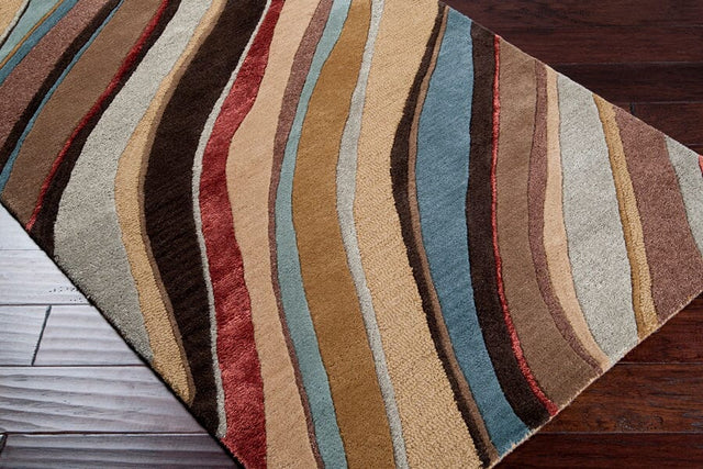 Surya Artist Studio art-229 Mushroom / Blue / Tan / Off White Rugs.