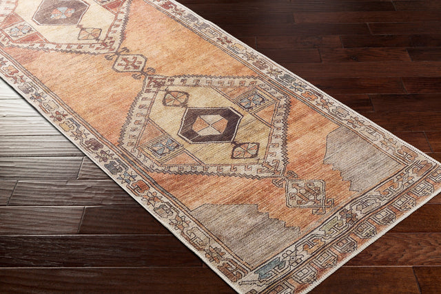 Surya Antiquity Auy-2303 Dark Brown, Camel, Blush, Tan Rugs.