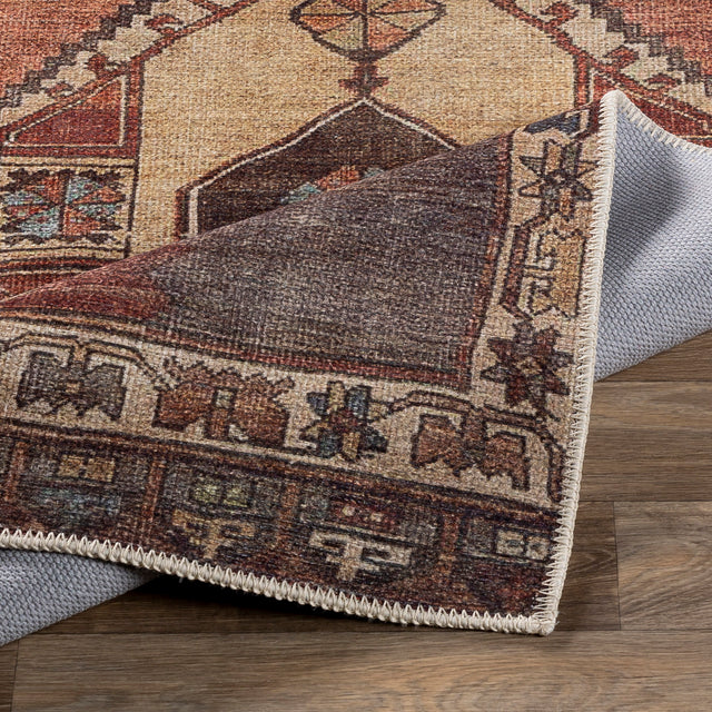 Surya Antiquity Auy-2303 Dark Brown, Camel, Blush, Tan Rugs.