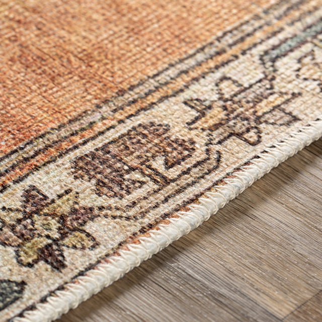 Surya Antiquity Auy-2303 Dark Brown, Camel, Blush, Tan Rugs.