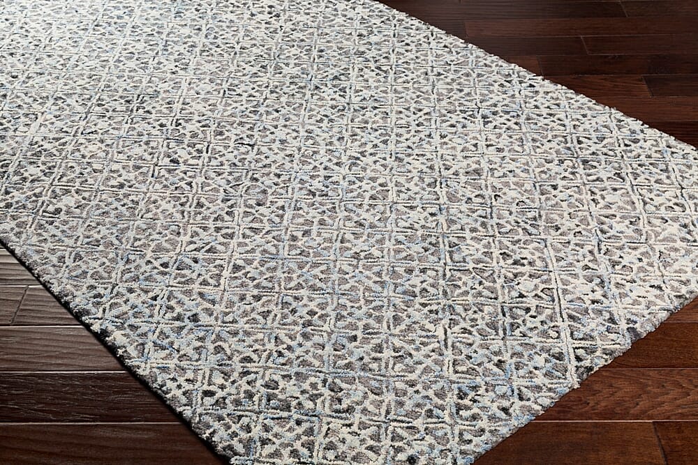 Surya Avon Avo-2303 Medium Gray, Ivory, Denim, Black Rugs.