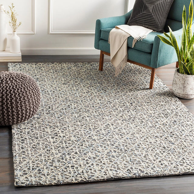 Surya Avon Avo-2303 Medium Gray, Ivory, Denim, Black Rugs.