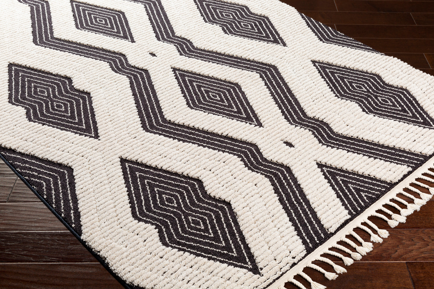 Surya Azilal Azi-2300 Black, Ivory Rugs.