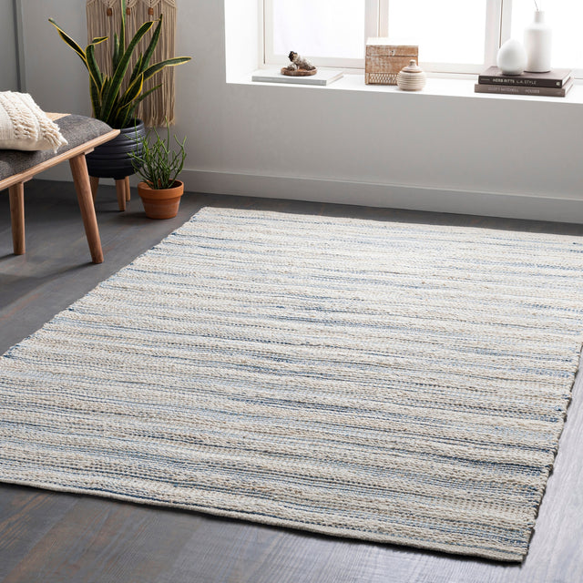 Surya Bali Bal-2303 Navy, Denim, Beige, Cream Rugs.