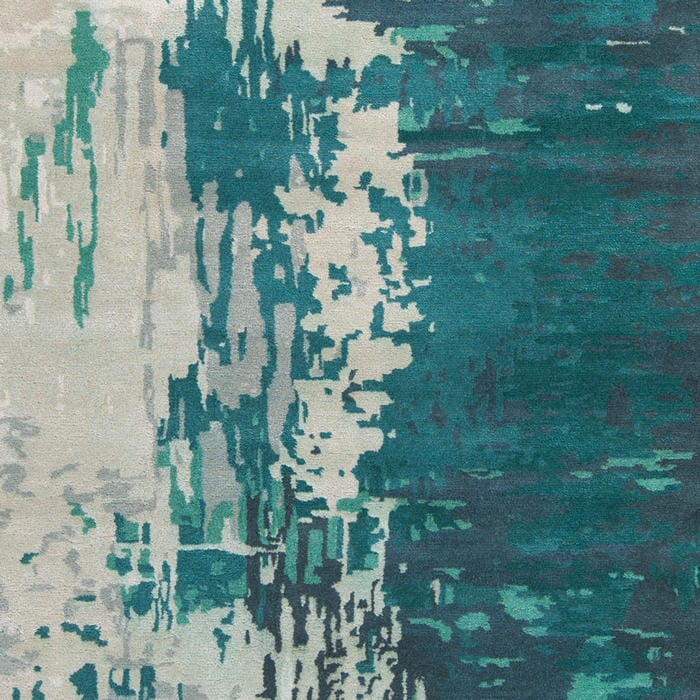 Surya Banshee Ban-3343 Teal / Teal / Moss Rugs.