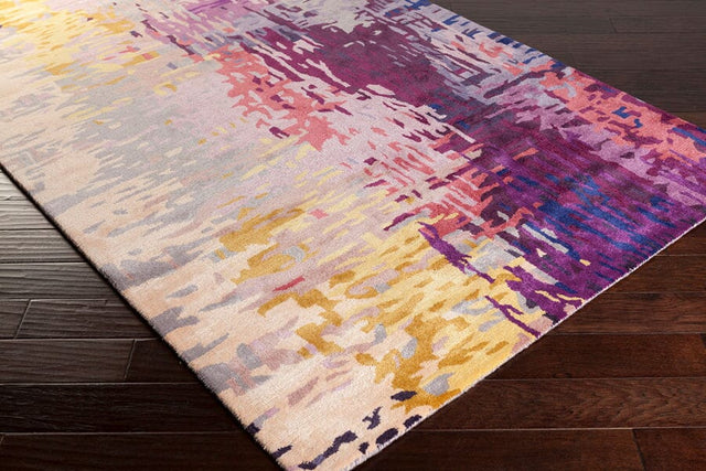 Surya Banshee Ban-3344 Magenta / Eggplant / Gold / Salmon Rugs.