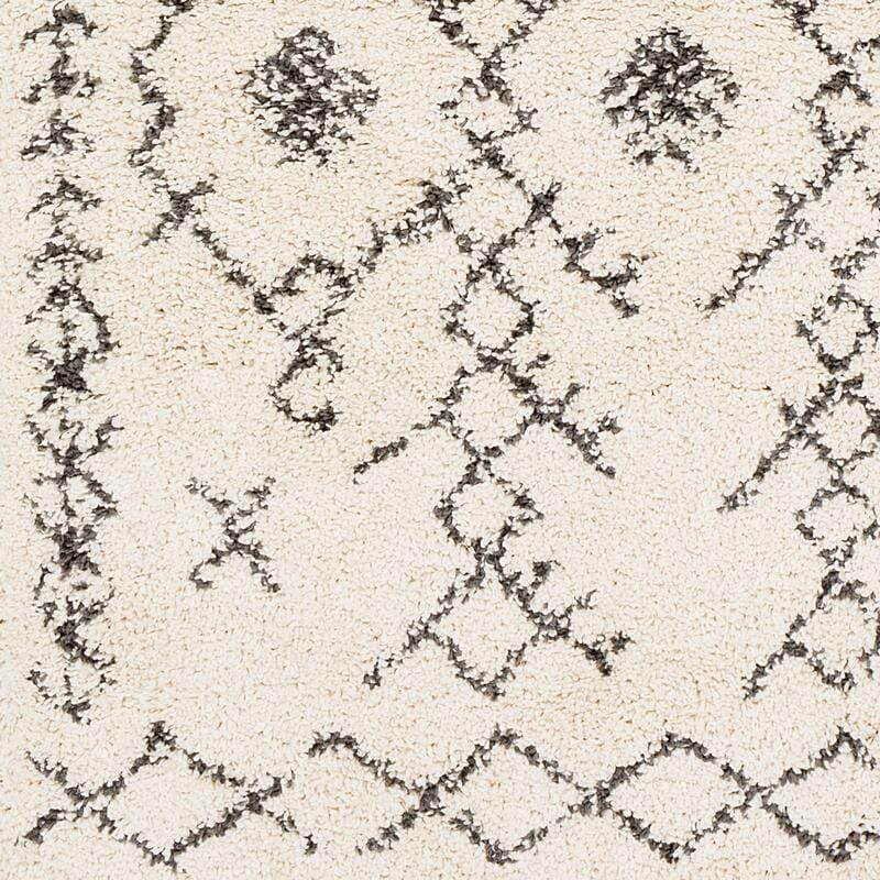 Surya Berber Shag Bbe-2302 Charcoal, Beige Rugs.
