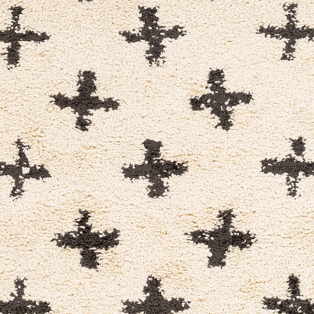 Surya Berber Shag Bbe-2310 Charcoal, Beige Rugs.