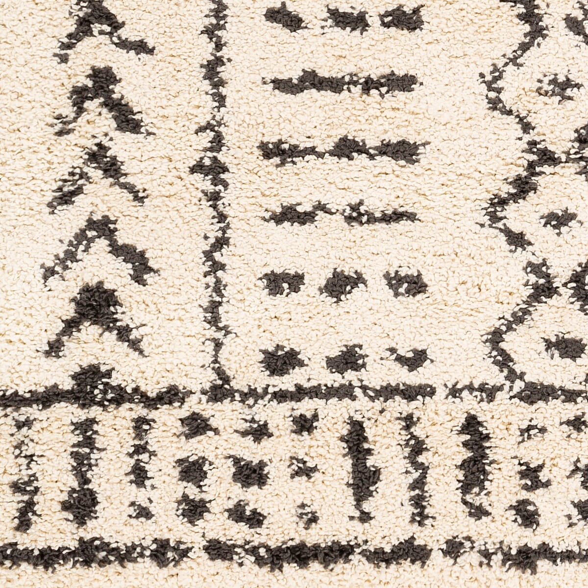 Surya Berber Shag Bbe-2311 Charcoal, Beige Rugs.