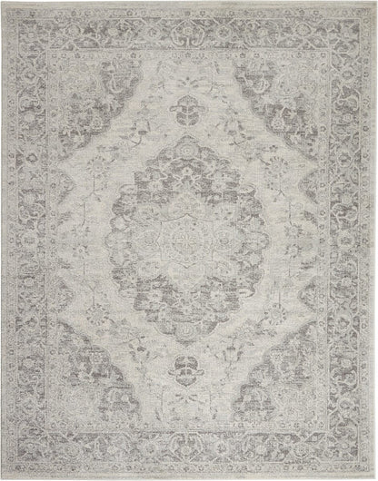 Nourison Tranquil Tra05 Ivory / Grey Area Rug