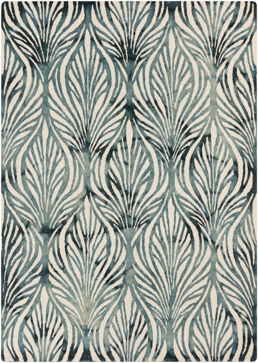 Surya Belladonna Bda-3006 Teal / Teal / Slate / Ivory Rugs.