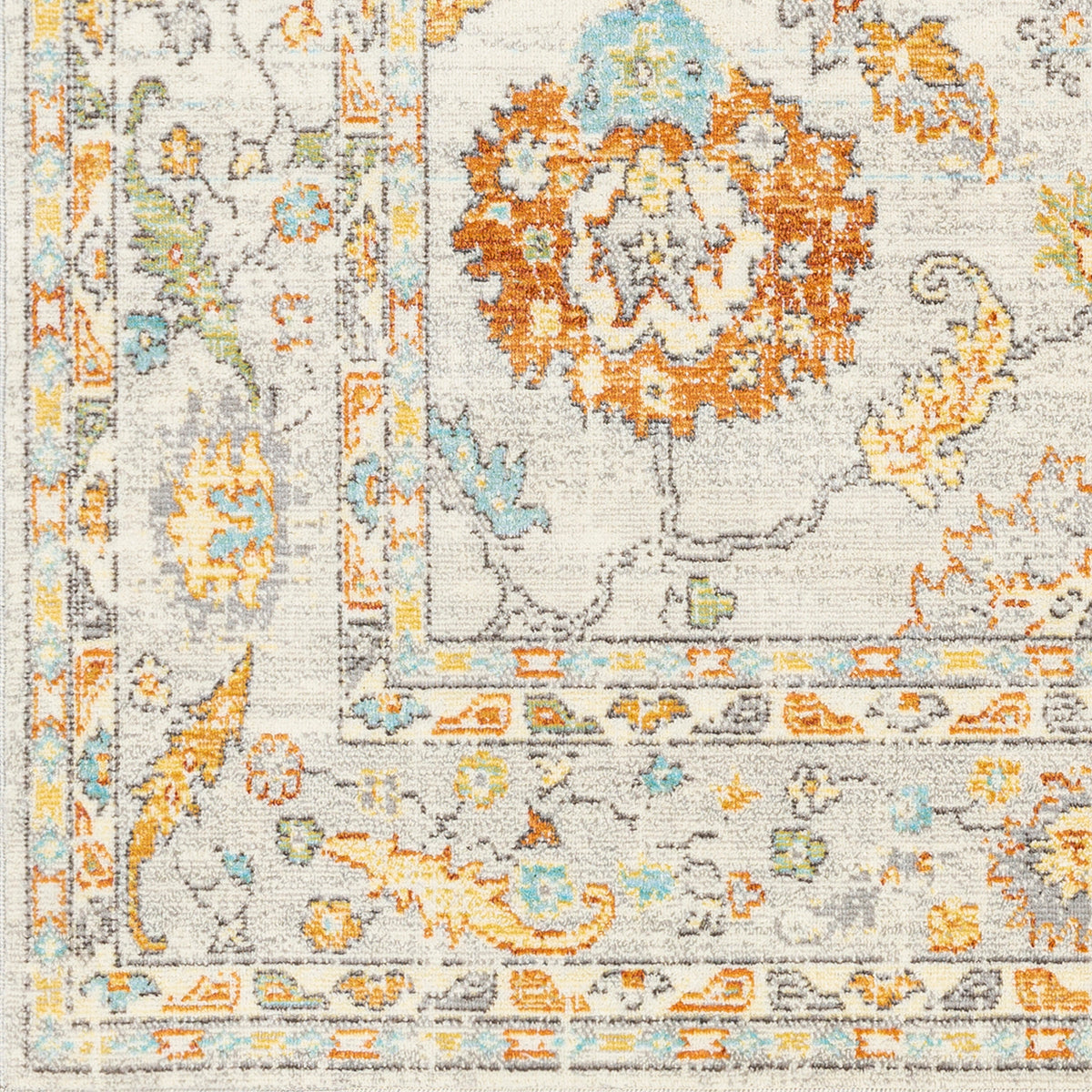 Surya Bodrum Bdm-2311 Ivory, Saffron, Silver Gray, Medium Gray Rugs.