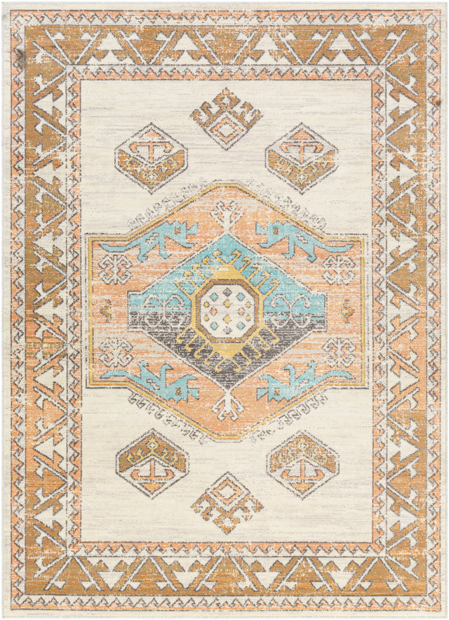 Surya Bodrum Bdm-2313 Ivory, Saffron, Silver Gray, Medium Gray Rugs.