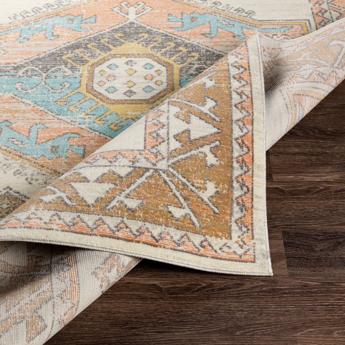 Surya Bodrum Bdm-2313 Ivory, Saffron, Silver Gray, Medium Gray Rugs.