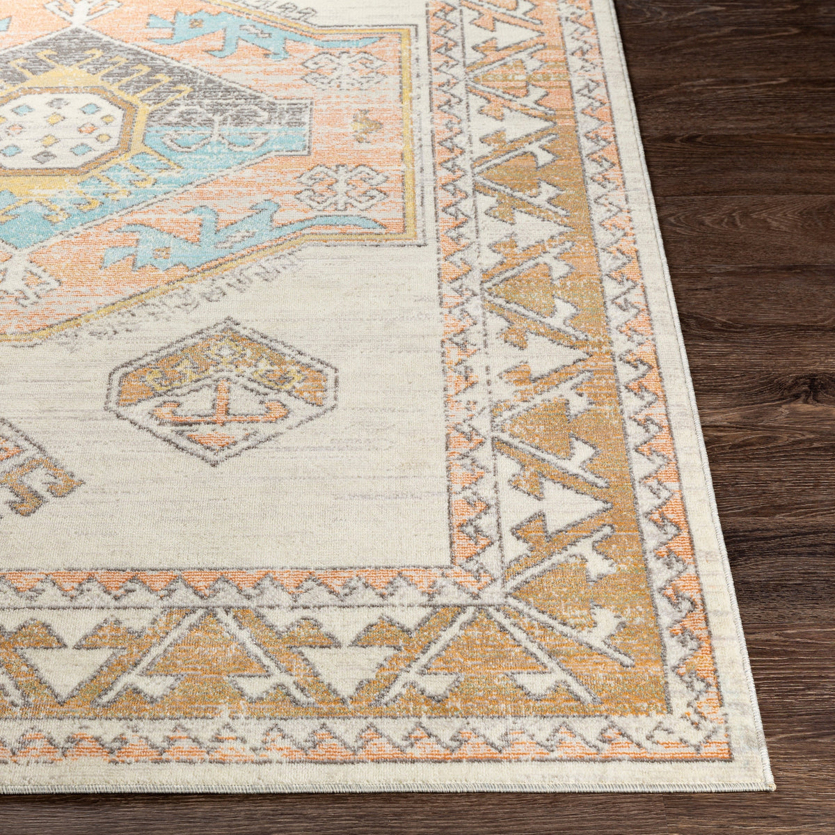 Surya Bodrum Bdm-2313 Ivory, Saffron, Silver Gray, Medium Gray Rugs.
