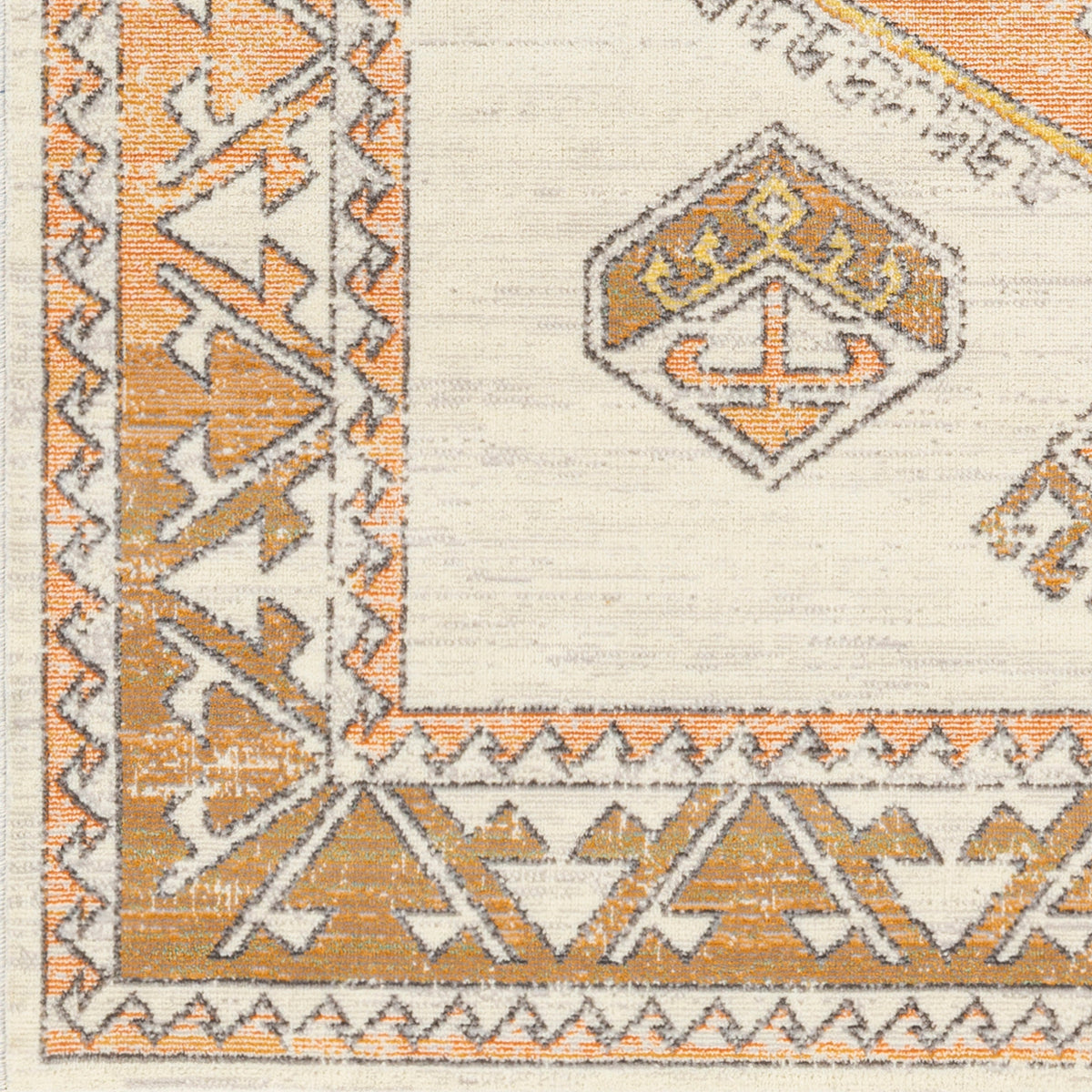 Surya Bodrum Bdm-2313 Ivory, Saffron, Silver Gray, Medium Gray Rugs.