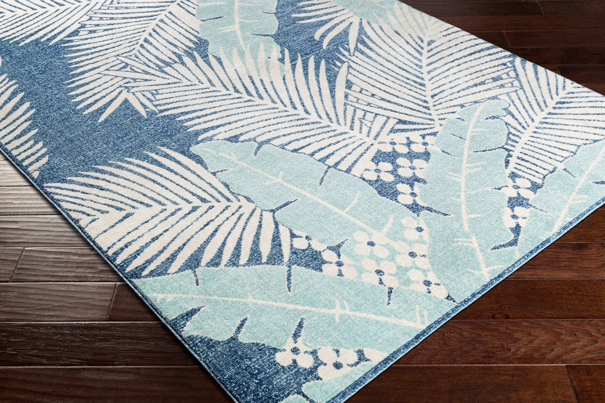 Surya Bodrum Bdm-2324 Dark Blue, Aqua, Taupe, Beige Rugs.