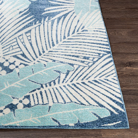 Surya Bodrum Bdm-2324 Dark Blue, Aqua, Taupe, Beige Rugs.