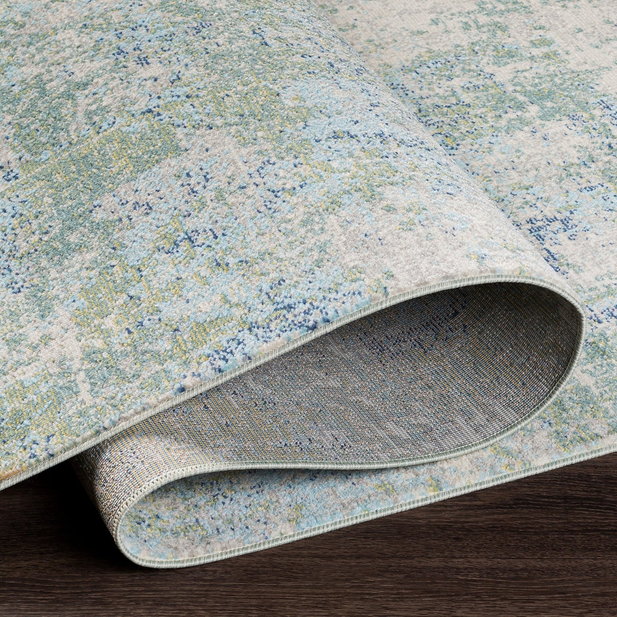 Surya Bodrum Bdm-2328 Dark Green, Wheat, Navy, Sky Blue Rugs.