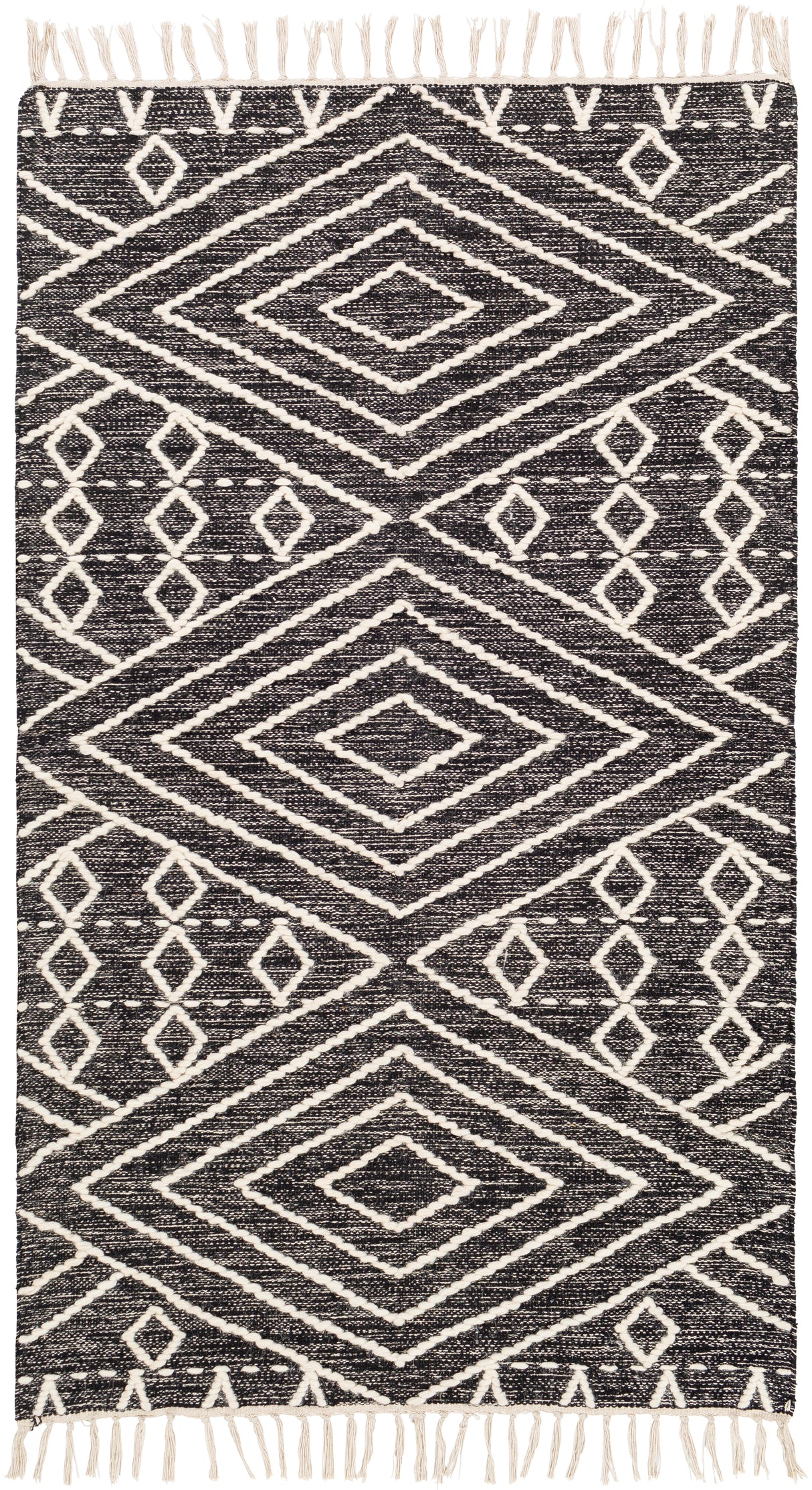 Surya Bedouin Bdo-2300 Black, Cream Rug.