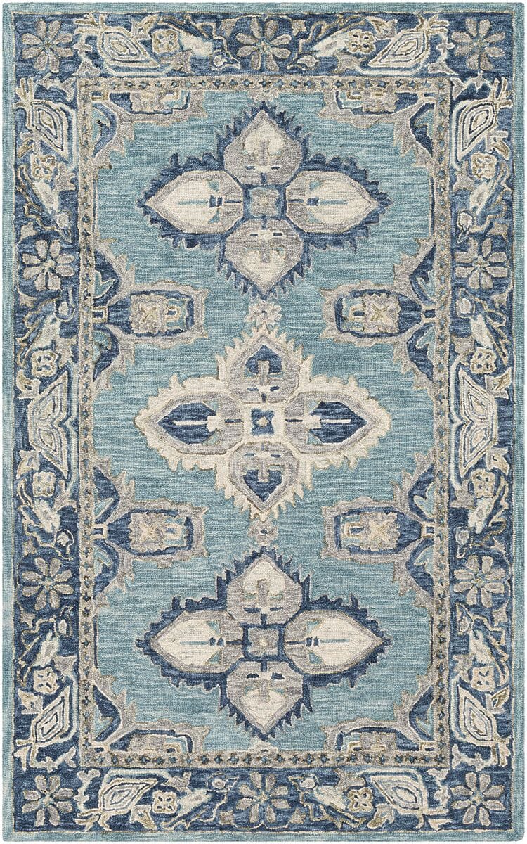 Surya Bonifate Bft-1000 Aqua, Denim, Cream, Beige, Olive Rugs.