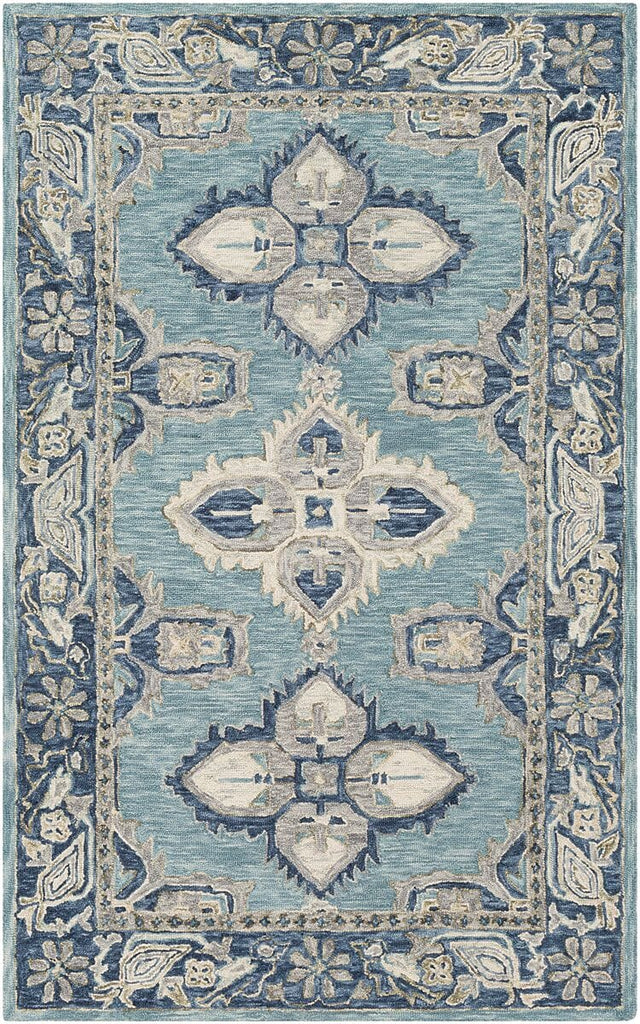 Surya Bonifate Bft-1000 Aqua, Denim, Cream, Beige, Olive Rugs.