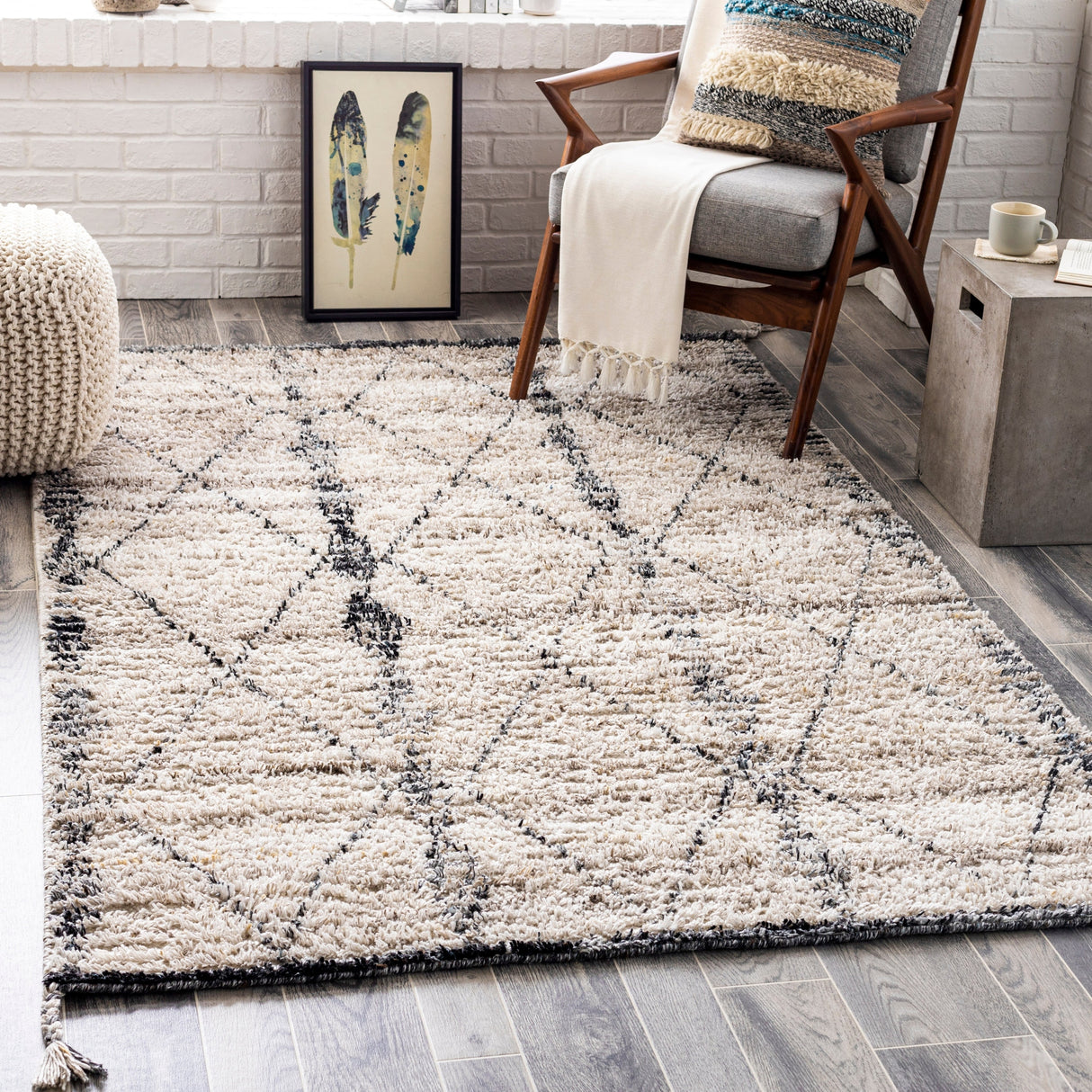 Surya Birch Bhc-2302 Khaki, Cream, Taupe, Medium Gray Rugs.