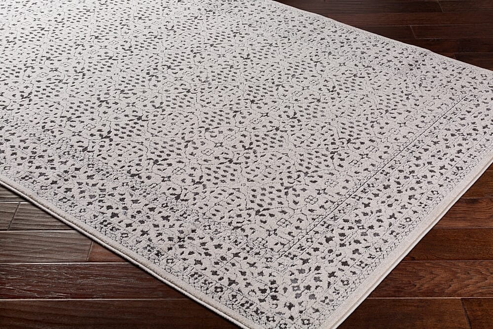 Surya Bahar Bhr-2308 Medium Gray, Charcoal, Beige Rugs.