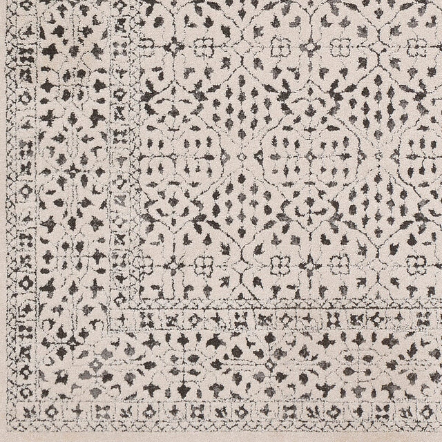 Surya Bahar Bhr-2308 Medium Gray, Charcoal, Beige Rugs.