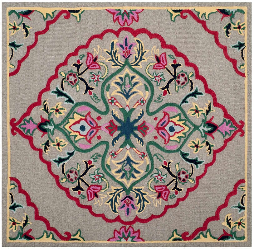 Safavieh Bellagio Blg605D Dark Grey/Multi Rug.