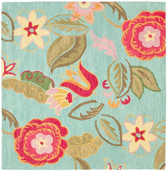 Safavieh Blossom Blm675A Blue / Multi Floral / Country Area Rug